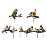 Maxbell Modern Wall Hooks Hanger Key Holder Organizer for Scarfs Restroom Home Decor 12.5cmx18.5cmx5.5cm Green Birds