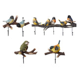 Maxbell Modern Wall Hooks Hanger Key Holder Organizer for Scarfs Restroom Home Decor 12.5cmx18.5cmx5.5cm Green Birds