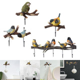 Maxbell Modern Wall Hooks Hanger Key Holder Organizer for Scarfs Restroom Home Decor 12.5cmx18.5cmx5.5cm Green Birds