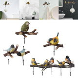 Maxbell Modern Wall Hooks Hanger Key Holder Organizer for Scarfs Restroom Home Decor 12.5cmx18.5cmx5.5cm Green Birds