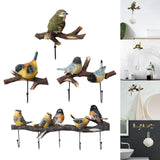 Maxbell Modern Wall Hooks Hanger Key Holder Organizer for Scarfs Restroom Home Decor 12.5cmx18.5cmx5.5cm Green Birds