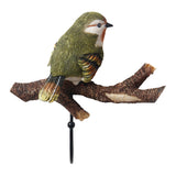 Maxbell Modern Wall Hooks Hanger Key Holder Organizer for Scarfs Restroom Home Decor 12.5cmx18.5cmx5.5cm Green Birds