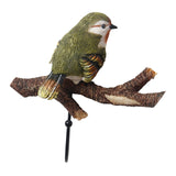 Maxbell Modern Wall Hooks Hanger Key Holder Organizer for Scarfs Restroom Home Decor 12.5cmx18.5cmx5.5cm Green Birds