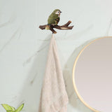 Maxbell Modern Wall Hooks Hanger Key Holder Organizer for Scarfs Restroom Home Decor 12.5cmx18.5cmx5.5cm Green Birds