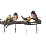 Maxbell Modern Wall Hooks Hanger Key Holder Organizer for Scarfs Restroom Home Decor 44cmx19.5cmx5.5cm Five Birds
