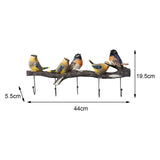 Maxbell Modern Wall Hooks Hanger Key Holder Organizer for Scarfs Restroom Home Decor 44cmx19.5cmx5.5cm Five Birds