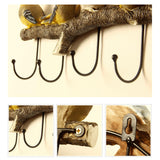 Maxbell Modern Wall Hooks Hanger Key Holder Organizer for Scarfs Restroom Home Decor 44cmx19.5cmx5.5cm Five Birds