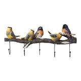 Maxbell Modern Wall Hooks Hanger Key Holder Organizer for Scarfs Restroom Home Decor 44cmx19.5cmx5.5cm Five Birds