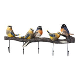 Maxbell Modern Wall Hooks Hanger Key Holder Organizer for Scarfs Restroom Home Decor 44cmx19.5cmx5.5cm Five Birds