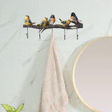 Maxbell Modern Wall Hooks Hanger Key Holder Organizer for Scarfs Restroom Home Decor 44cmx19.5cmx5.5cm Five Birds