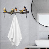 Maxbell Modern Wall Hooks Hanger Key Holder Organizer for Scarfs Restroom Home Decor 44cmx19.5cmx5.5cm Five Birds