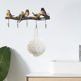 Maxbell Modern Wall Hooks Hanger Key Holder Organizer for Scarfs Restroom Home Decor 44cmx19.5cmx5.5cm Five Birds