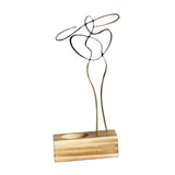 Maxbell Candle Holder Woman Sculpture Candelabra for Banquet Home Decor Aureate