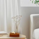 Maxbell Candle Holder Woman Sculpture Candelabra for Banquet Home Decor Aureate
