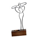 Maxbell Candle Holder Woman Sculpture Candelabra for Banquet Home Decor black