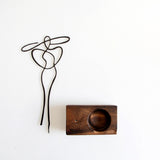 Maxbell Candle Holder Woman Sculpture Candelabra for Banquet Home Decor black