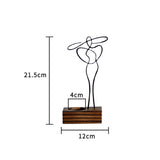 Maxbell Candle Holder Woman Sculpture Candelabra for Banquet Home Decor black