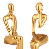 Maxbell 3x Thinking Statues Resin Figurine Collectible Art for Home Decoration