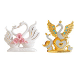 Maxbell Swan Figurines Ornament Farmhouse Centerpiece Bedroom Home Office Party Pink