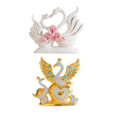 Maxbell Swan Figurines Ornament Farmhouse Centerpiece Bedroom Home Office Party Pink