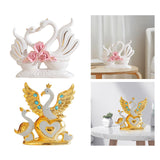 Maxbell Swan Figurines Ornament Farmhouse Centerpiece Bedroom Home Office Party Pink