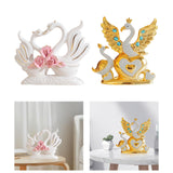 Maxbell Swan Figurines Ornament Farmhouse Centerpiece Bedroom Home Office Party Pink