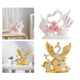 Maxbell Swan Figurines Ornament Farmhouse Centerpiece Bedroom Home Office Party Pink