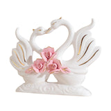 Maxbell Swan Figurines Ornament Farmhouse Centerpiece Bedroom Home Office Party Pink