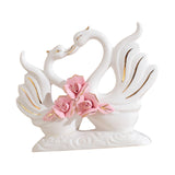Maxbell Swan Figurines Ornament Farmhouse Centerpiece Bedroom Home Office Party Pink