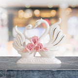 Maxbell Swan Figurines Ornament Farmhouse Centerpiece Bedroom Home Office Party Pink