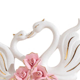 Maxbell Swan Figurines Ornament Farmhouse Centerpiece Bedroom Home Office Party Pink