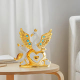 Maxbell Swan Figurines Ornament Farmhouse Centerpiece Bedroom Home Office Party Gold