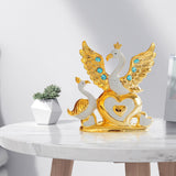 Maxbell Swan Figurines Ornament Farmhouse Centerpiece Bedroom Home Office Party Gold