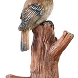 Maxbell Resin Bird Wall Hooks Decorative Clothes Hanger for Bags Bedroom Kitchen Brown Bird