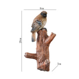 Maxbell Resin Bird Wall Hooks Decorative Clothes Hanger for Bags Bedroom Kitchen Brown Bird
