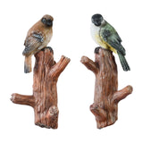 Maxbell Resin Bird Wall Hooks Decorative Clothes Hanger for Bags Bedroom Kitchen Brown Bird