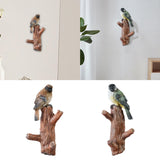 Maxbell Resin Bird Wall Hooks Decorative Clothes Hanger for Bags Bedroom Kitchen Brown Bird