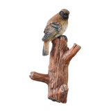 Maxbell Resin Bird Wall Hooks Decorative Clothes Hanger for Bags Bedroom Kitchen Brown Bird
