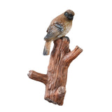 Maxbell Resin Bird Wall Hooks Decorative Clothes Hanger for Bags Bedroom Kitchen Brown Bird
