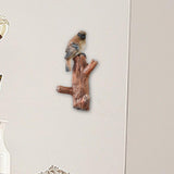Maxbell Resin Bird Wall Hooks Decorative Clothes Hanger for Bags Bedroom Kitchen Brown Bird