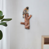 Maxbell Resin Bird Wall Hooks Decorative Clothes Hanger for Bags Bedroom Kitchen Brown Bird