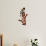 Maxbell Resin Bird Wall Hooks Decorative Clothes Hanger for Bags Bedroom Kitchen Brown Bird