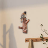 Maxbell Resin Bird Wall Hooks Decorative Clothes Hanger for Bags Bedroom Kitchen Brown Bird