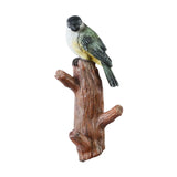 Maxbell Resin Bird Wall Hooks Decorative Clothes Hanger for Bags Bedroom Kitchen Green Bird