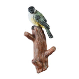 Maxbell Resin Bird Wall Hooks Decorative Clothes Hanger for Bags Bedroom Kitchen Green Bird