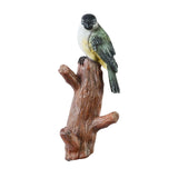 Maxbell Resin Bird Wall Hooks Decorative Clothes Hanger for Bags Bedroom Kitchen Green Bird