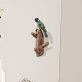 Maxbell Resin Bird Wall Hooks Decorative Clothes Hanger for Bags Bedroom Kitchen Green Bird