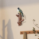 Maxbell Resin Bird Wall Hooks Decorative Clothes Hanger for Bags Bedroom Kitchen Green Bird