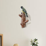 Maxbell Resin Bird Wall Hooks Decorative Clothes Hanger for Bags Bedroom Kitchen Green Bird