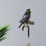 Maxbell Birds On A Branch Hanger Hanging Shower Hat Headset Resin Wall Coat Hook Black 11.5x3.5x9.5cm